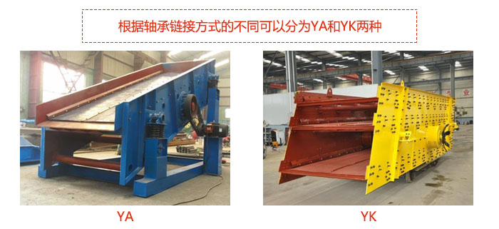 礦用振動篩-圓振動篩根據軸承鏈接方式的不同可以分爲YA和YK兩種,型号不同,處理量也不一樣,應用行業也不同,篩網方式可做成編織網、聚胺酯網、沖孔網、篦條網等。