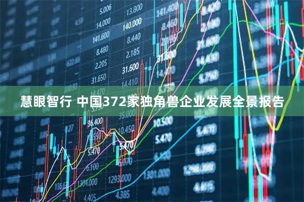 慧眼智行 中国372家独角兽企业发展全景报告