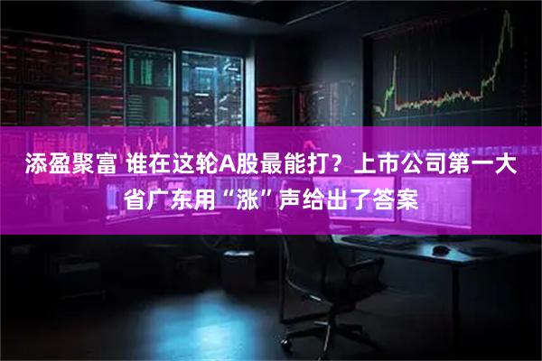 添盈聚富 谁在这轮A股最能打？上市公司第一大省广东用“涨”声给出了答案